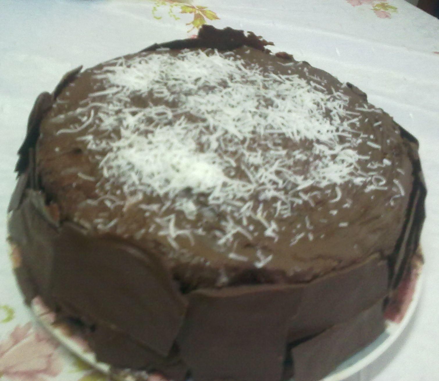 Bolo de chocolate e coco