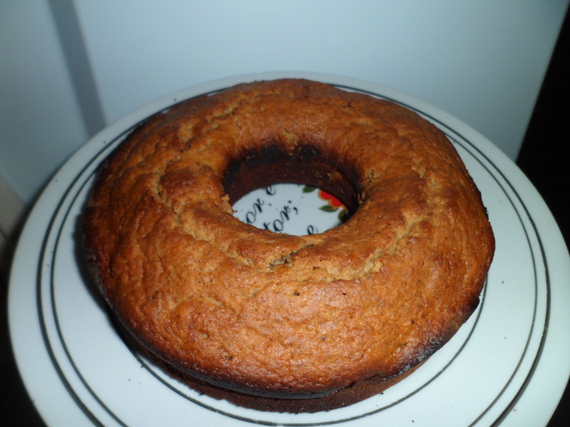 Bolo de linhaça com maçã rico em fibras