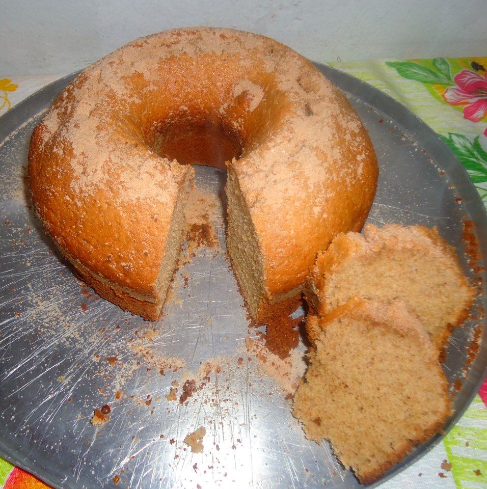 Bolo de maçã com caneça