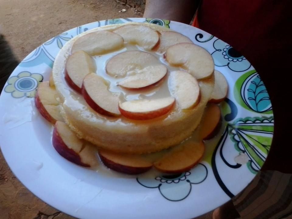 Bolo de maçã que vai ao micro-ondas