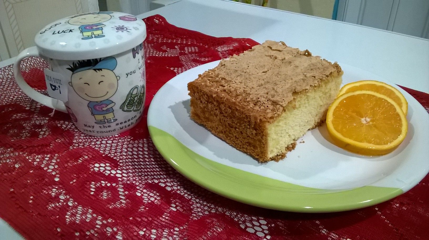 Bolo de maisena com laranja