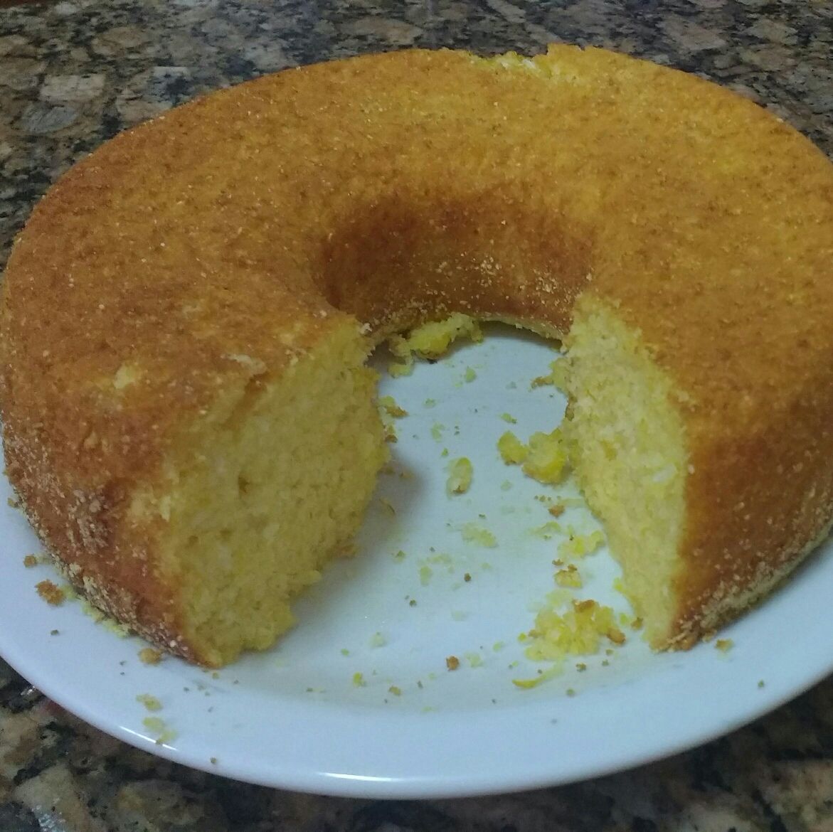 Bolo de milho com coco de liquidificador