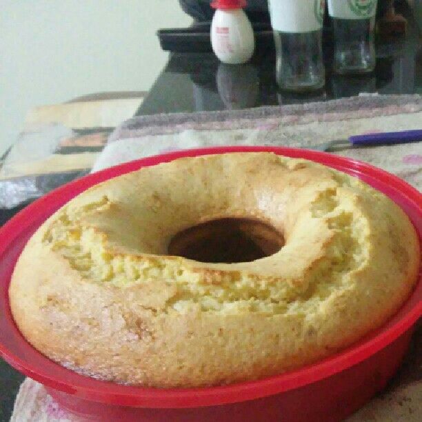 Bolo de milho com leite condesado