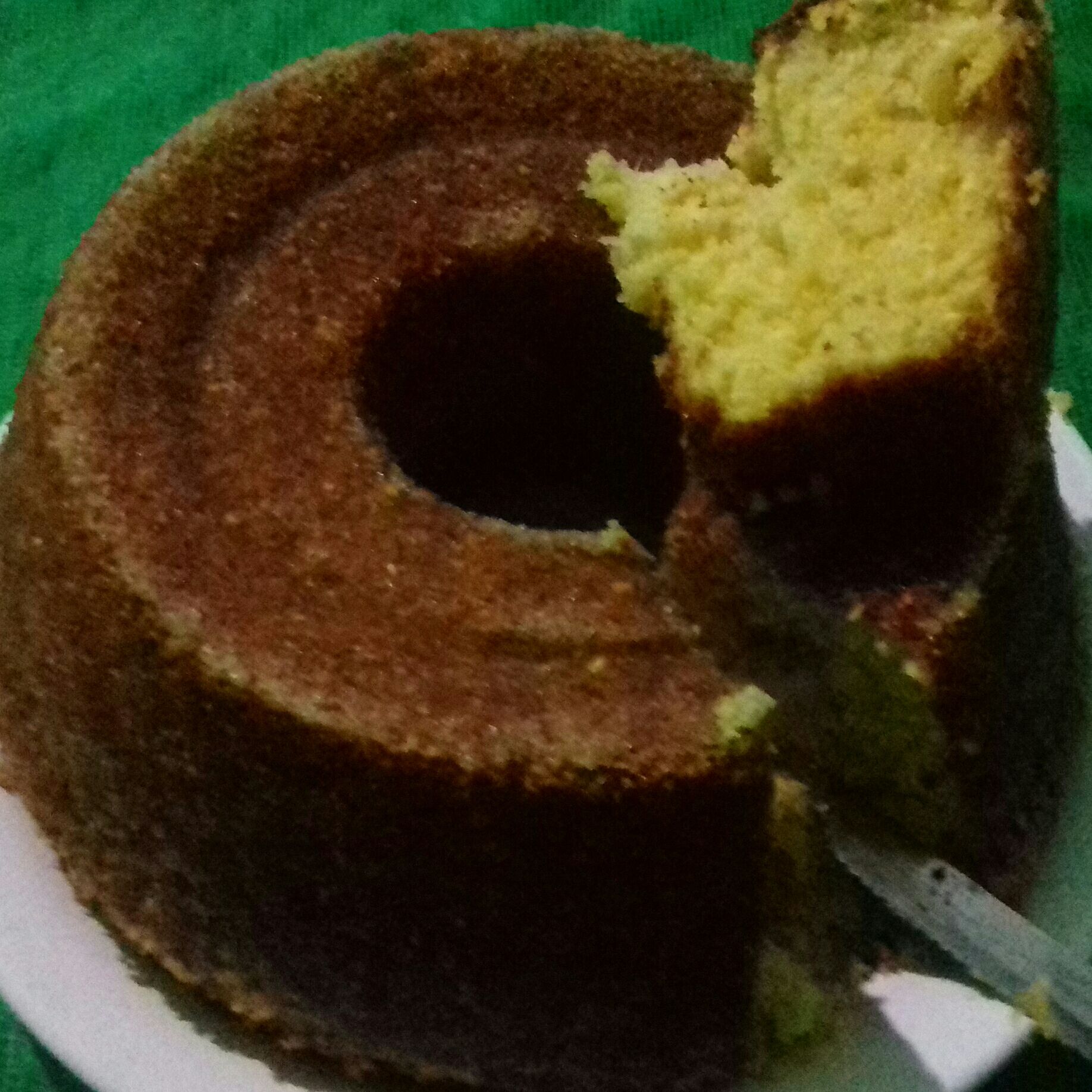 Bolo de milho cozido