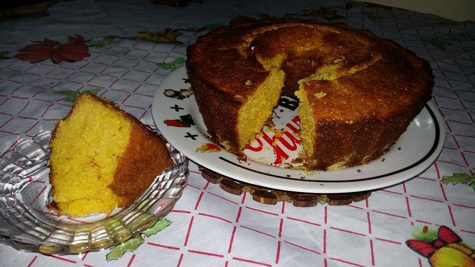 Bolo de milho e coco