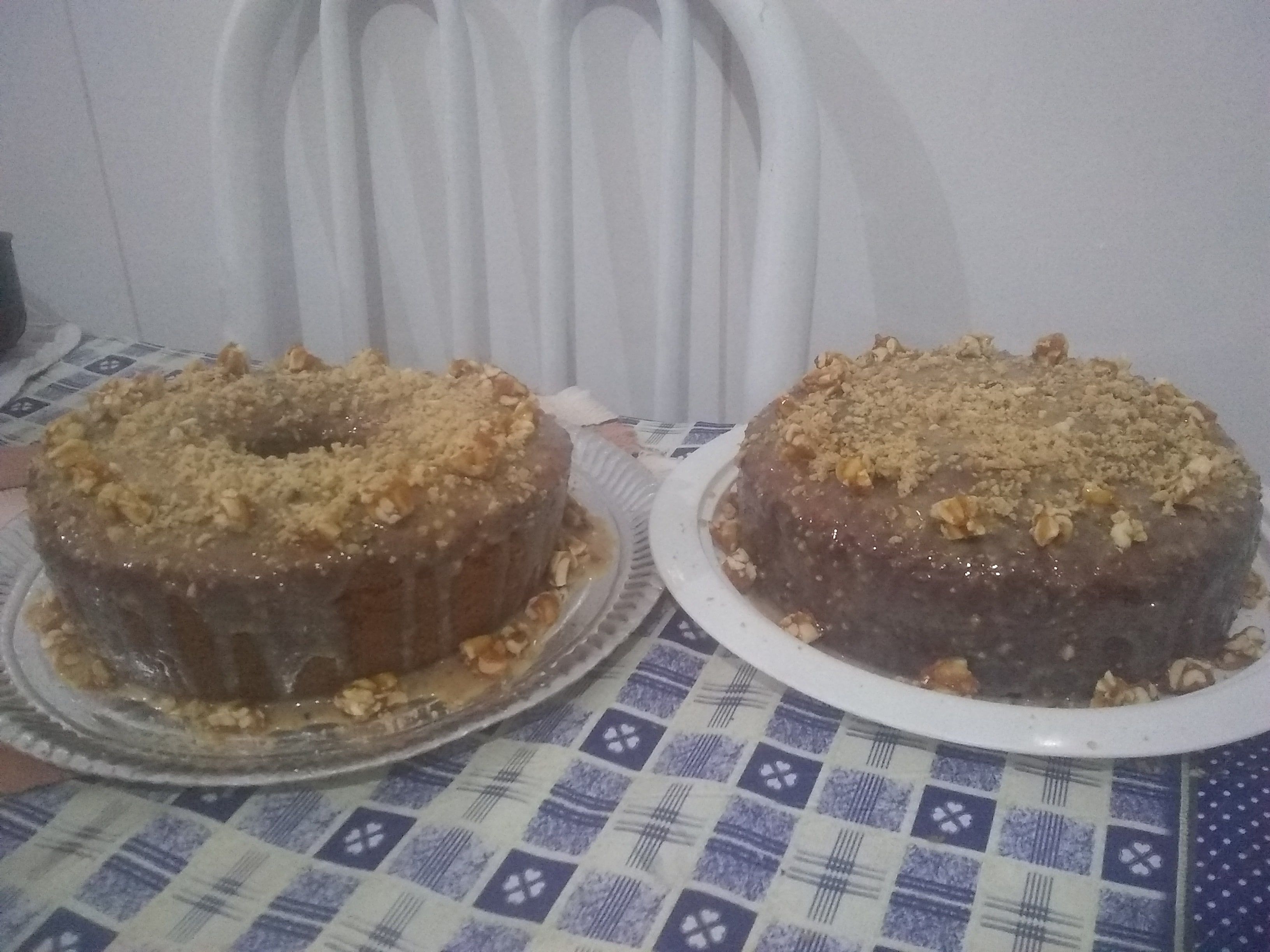 Bolo de paçoca com iogurte