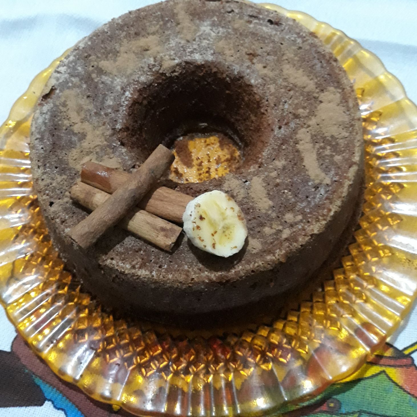 Bolo integral com iogurte e banana