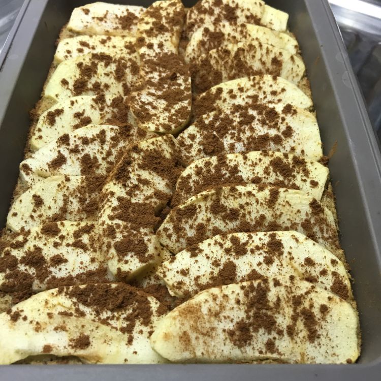 Bolo light de maçã e banana