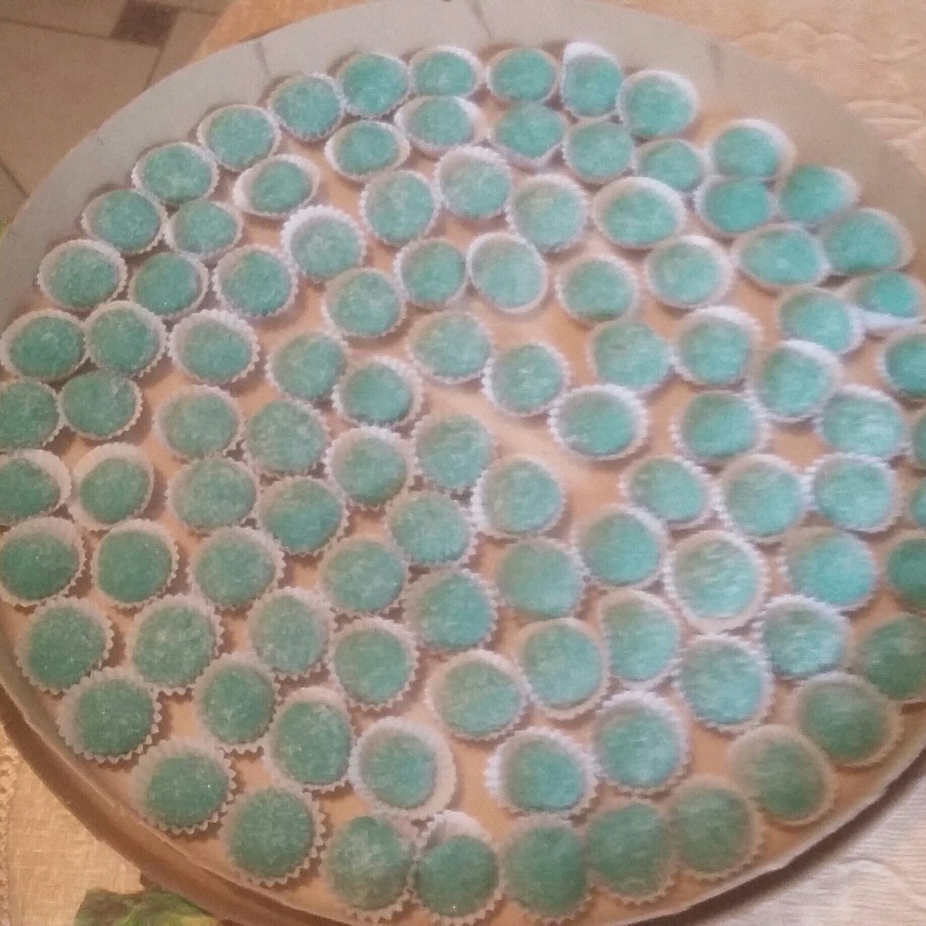 Brigadeiro azul de tutti frutti