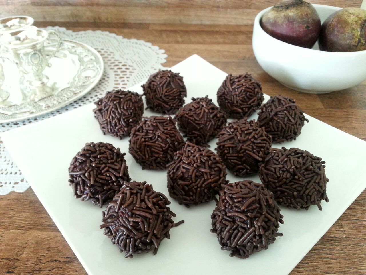 Brigadeiro de beterraba