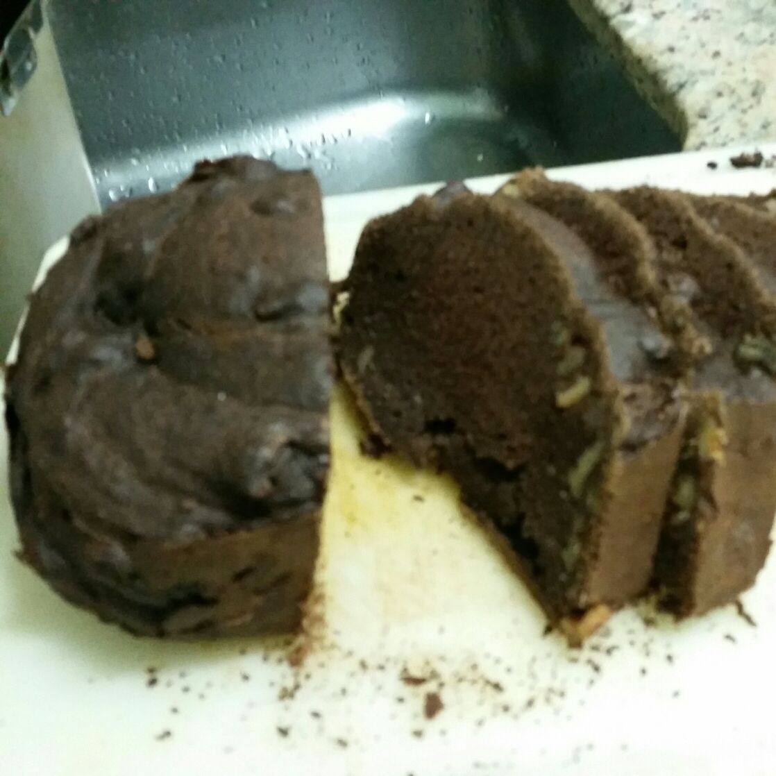 Brownie de banana na máquina de pão