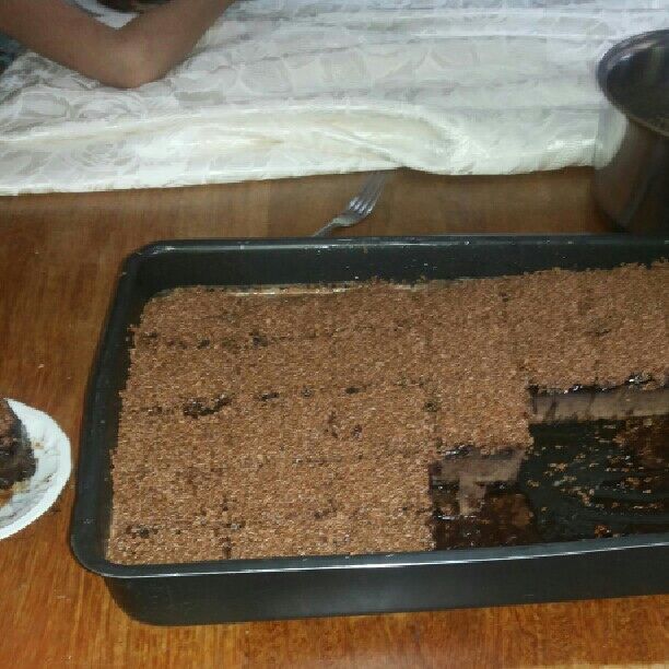 Brownie de chocolate em pó