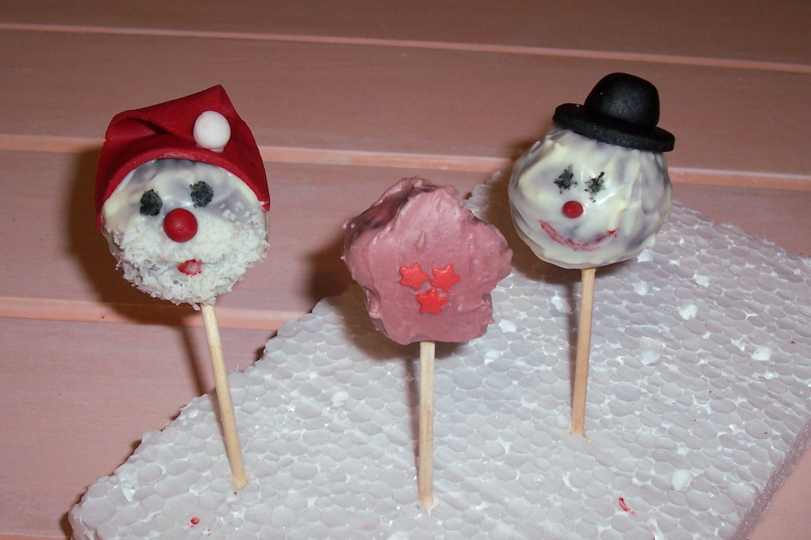 Cake pop de Papai Noel