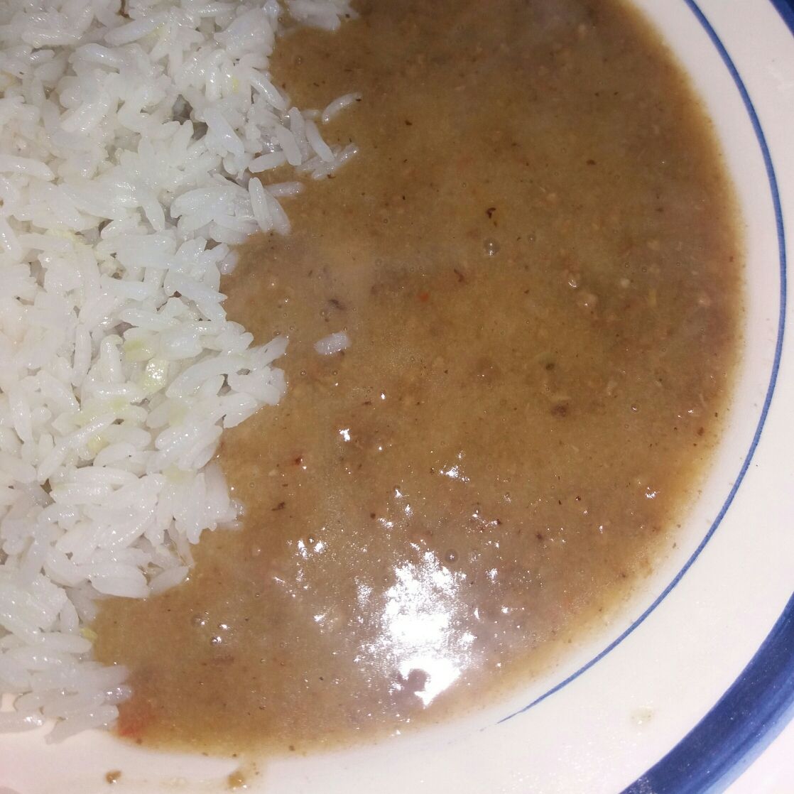 Caldo de mandioca com carne moída