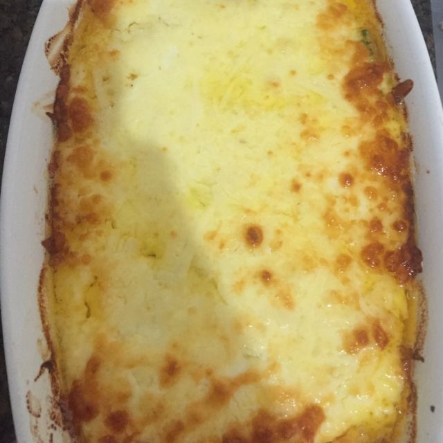 Camarão gratinado da Inara