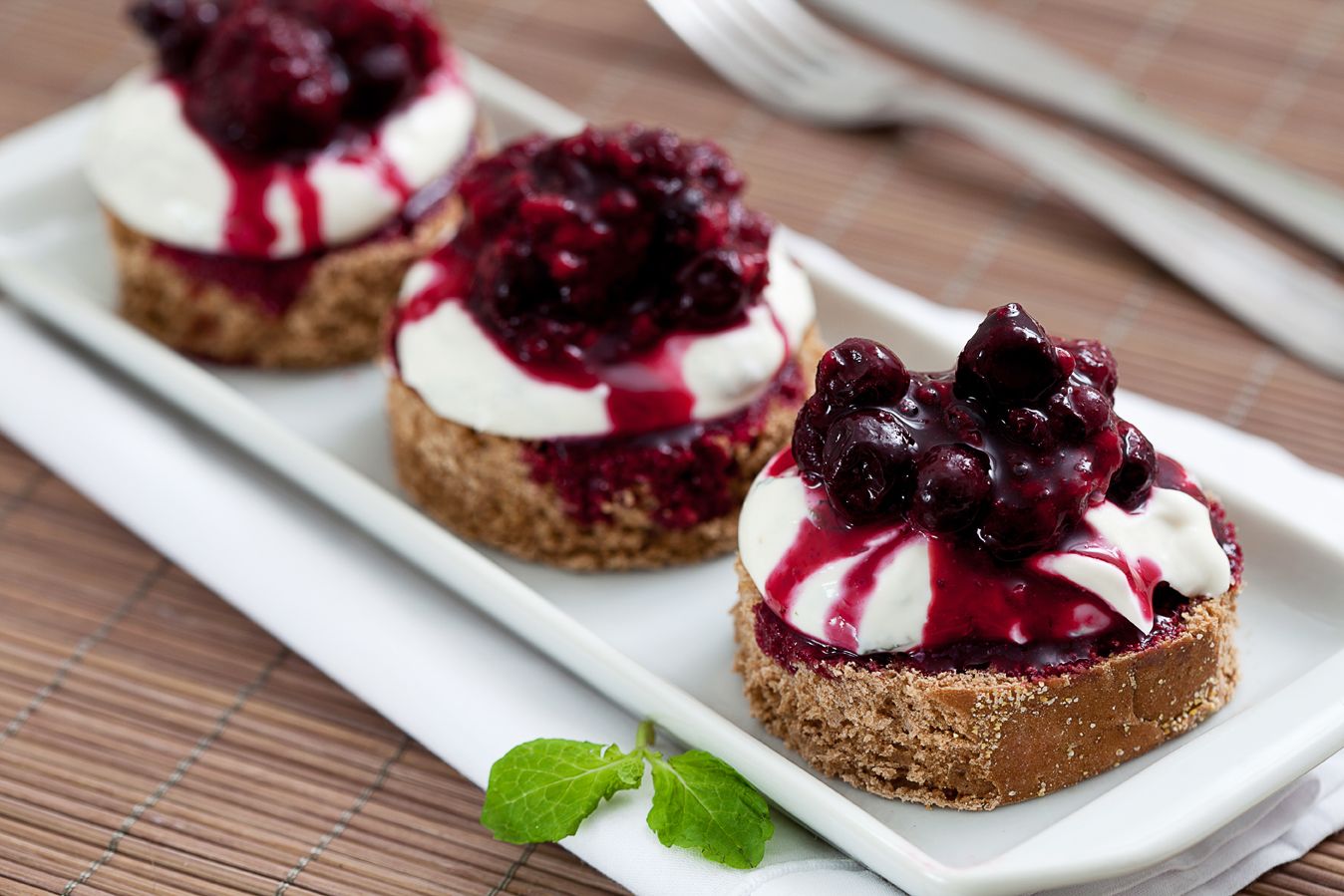 Canapés de Cheesecake Wickbold