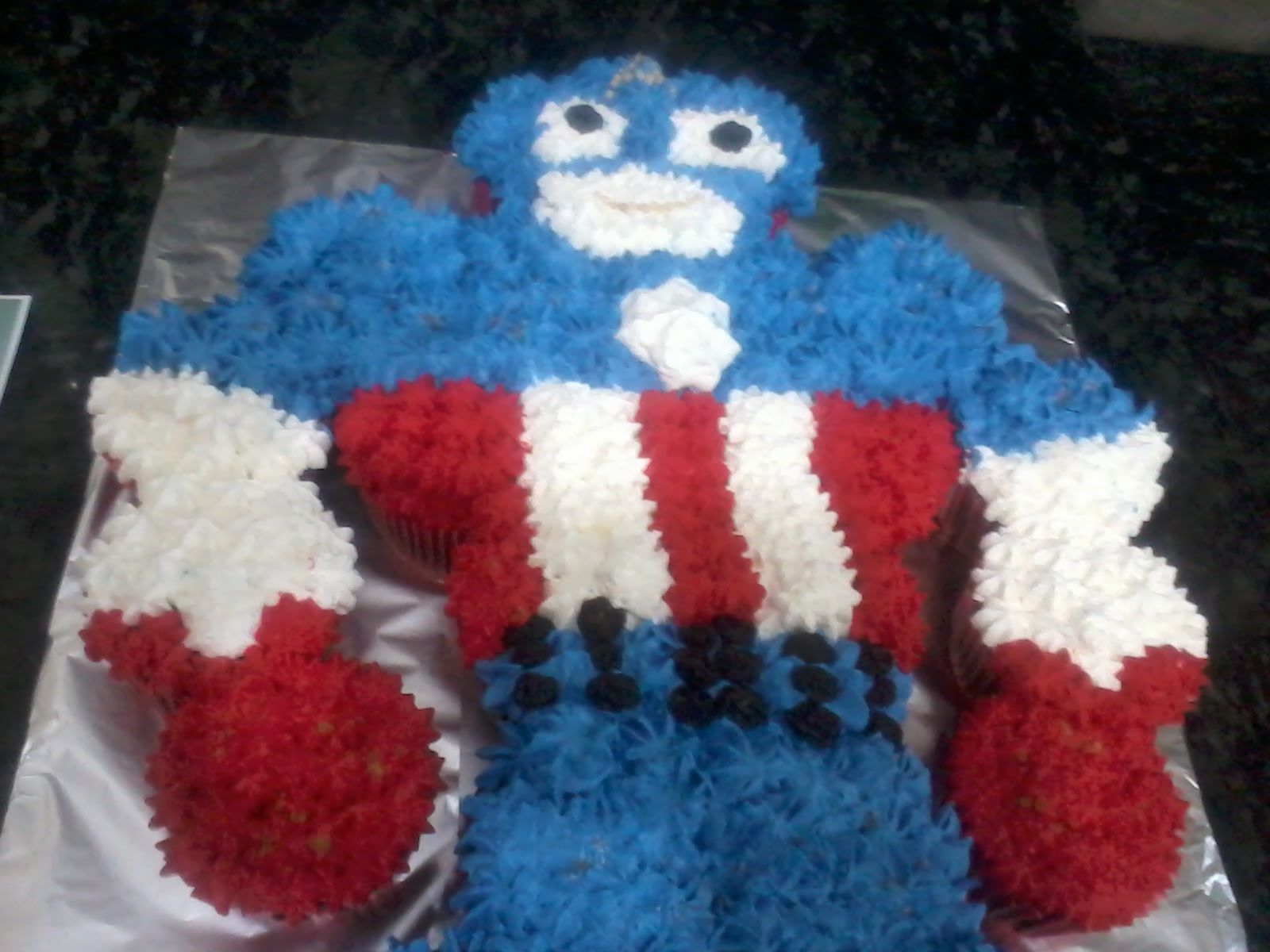 Capitão América de cupcake