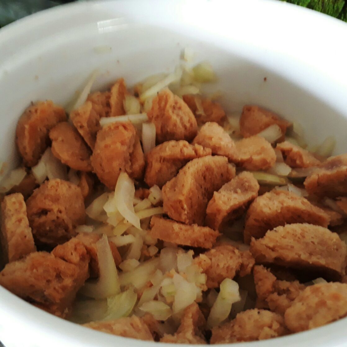 Carne de soja frita