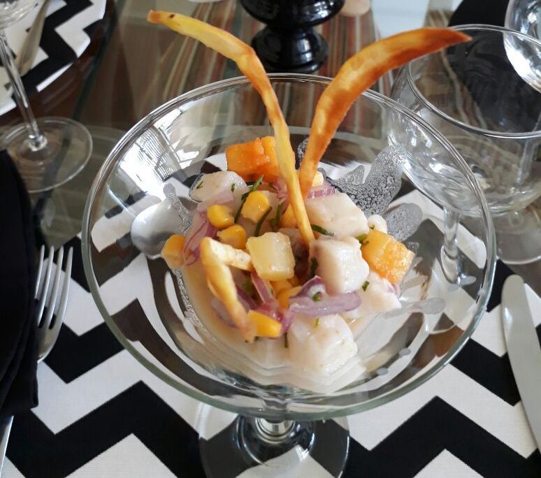 Ceviche peruano de peixe