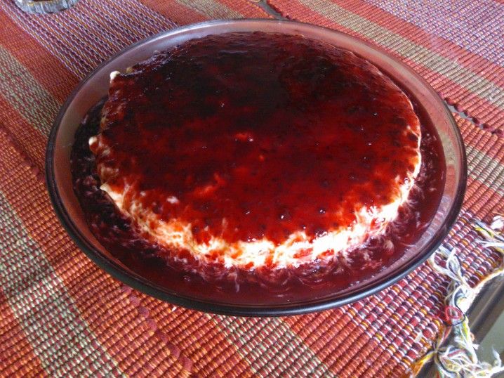 Cheesecake de amora (com 3 cremes)