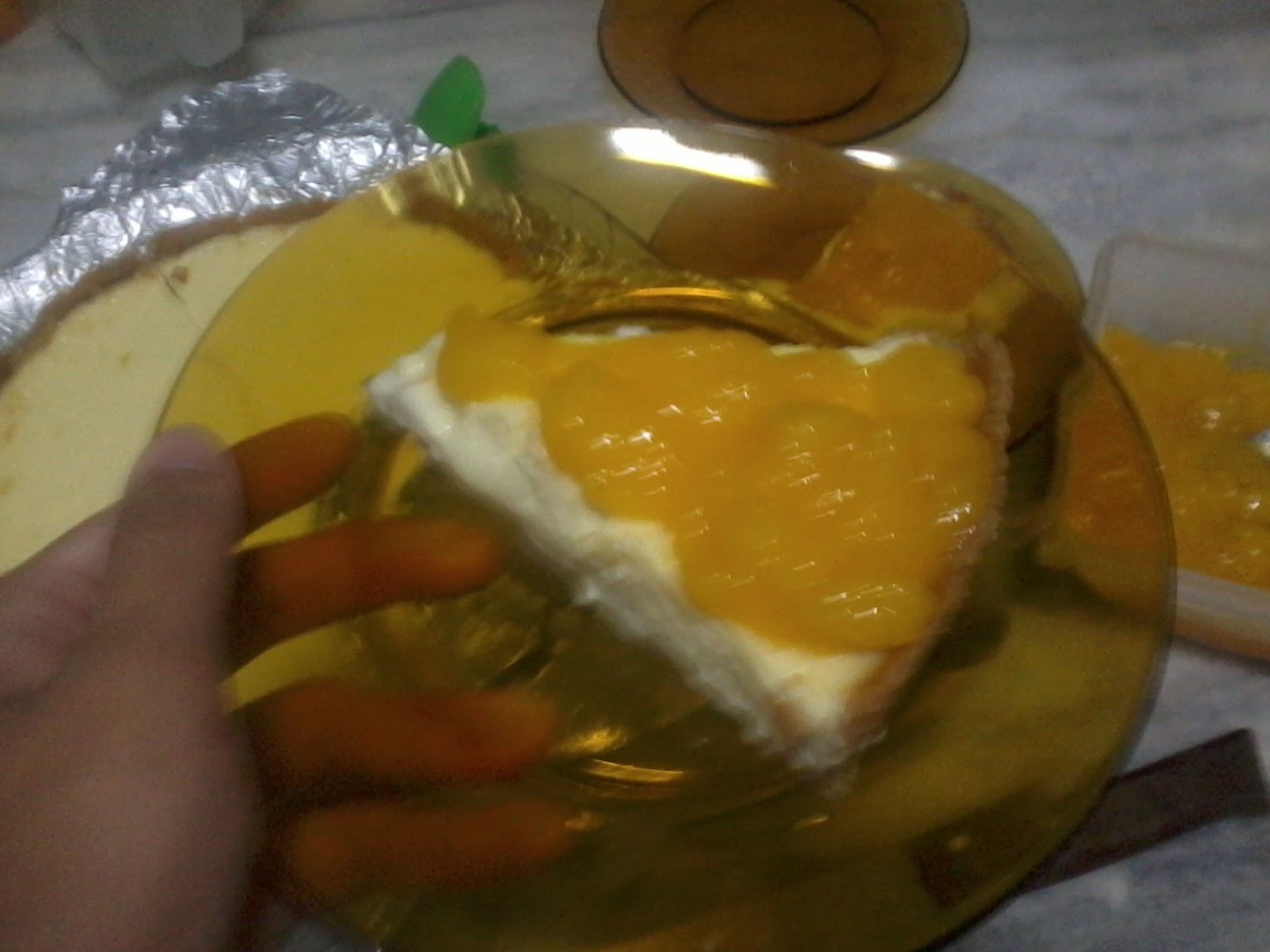 Cheesecake de maracujá e manga