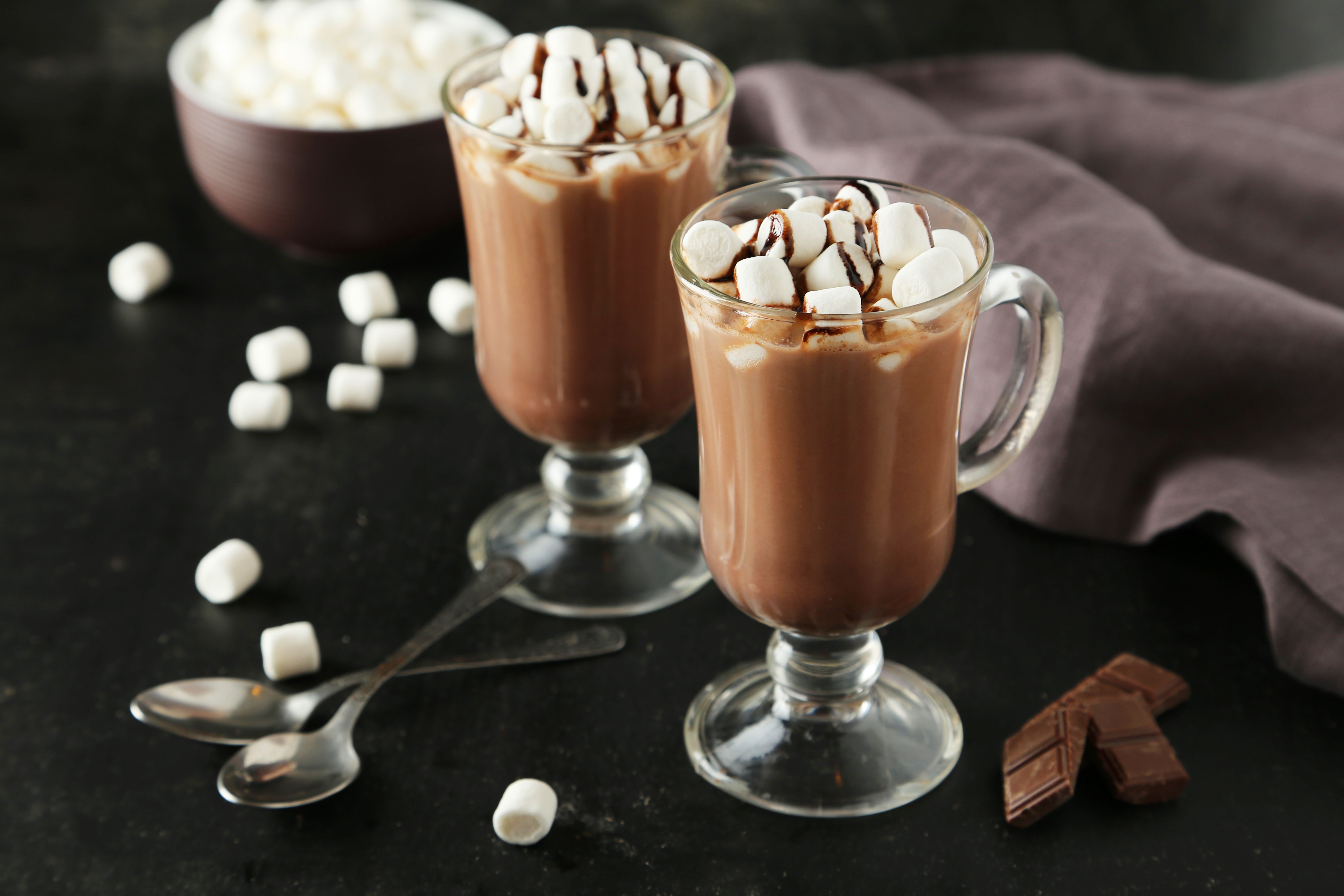 Chocolate quente com aveia