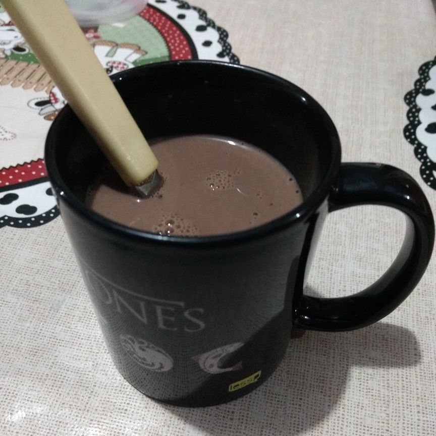 Chocolate quente de microondas