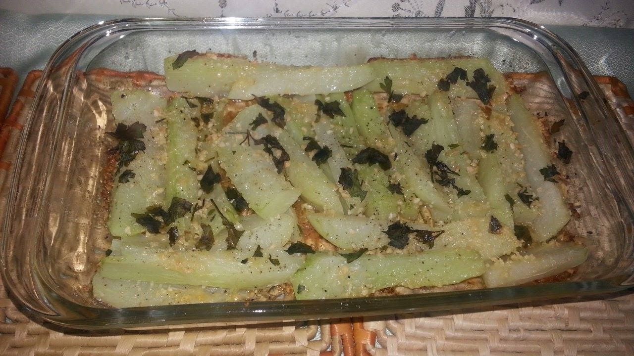 Chuchu gratinado delicioso