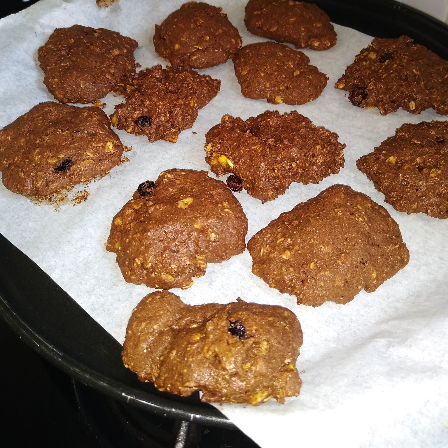 Cookie integral de cacau com amendoim