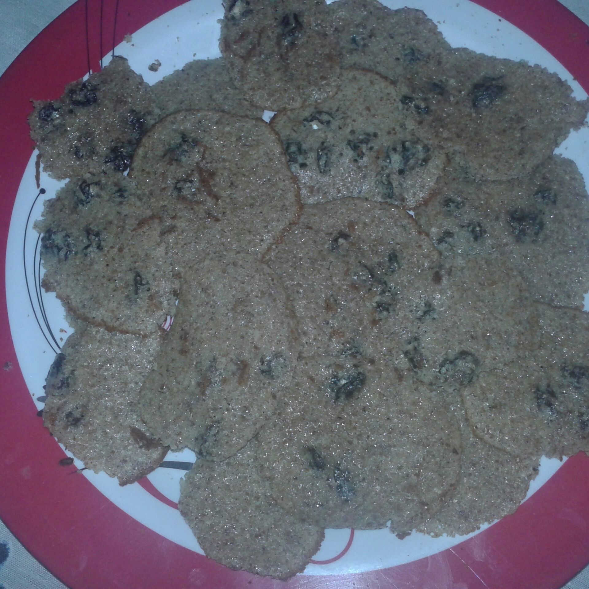 Cookies integrais de passas da Dry