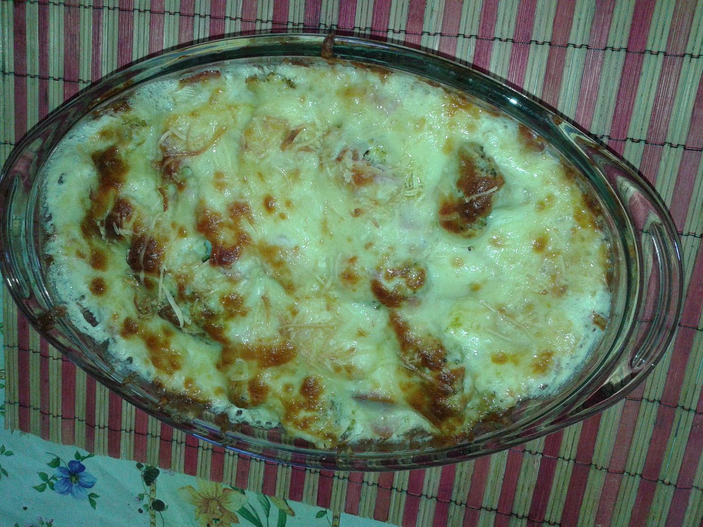 Couve-flor e brócolis gratinados