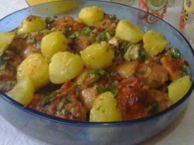 Coxinha de frango assado com batata