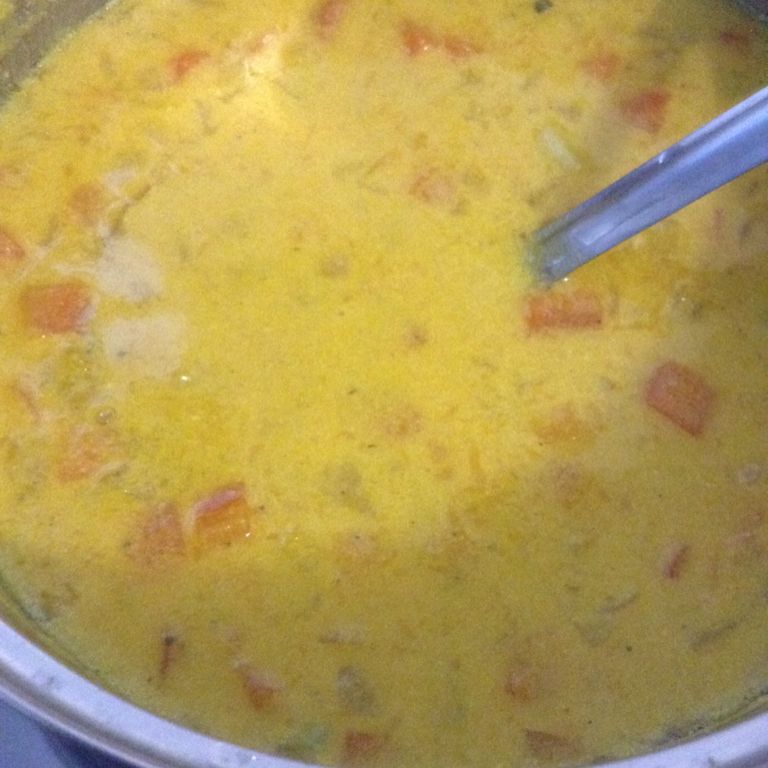 Creme de abóbora com legumes