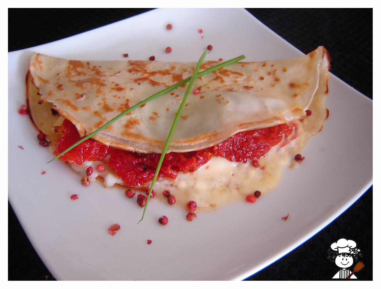 Crepe de tomate seco