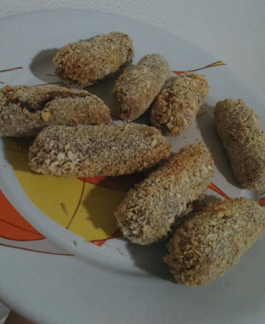 Croquete de proteína de soja com batata doce