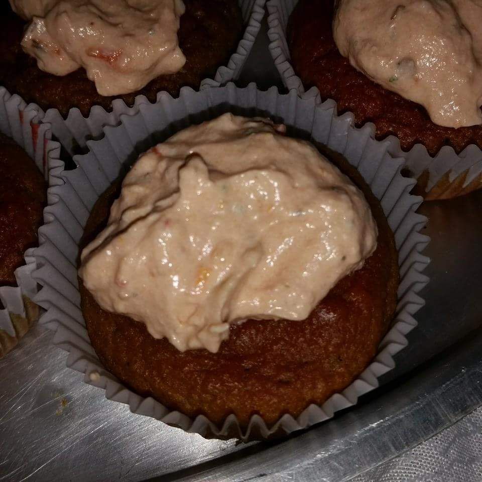 Cupcake salgado de beterraba