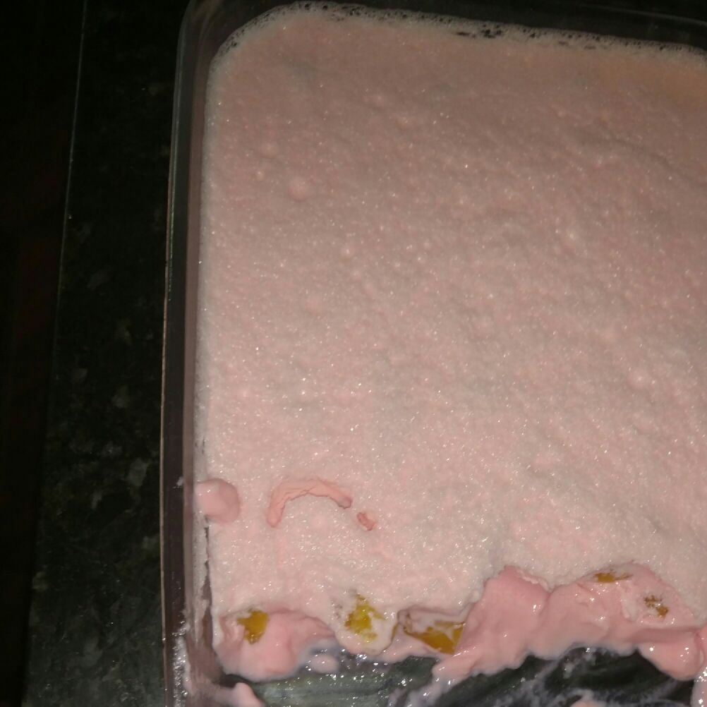 Doce de pêssego com mousse