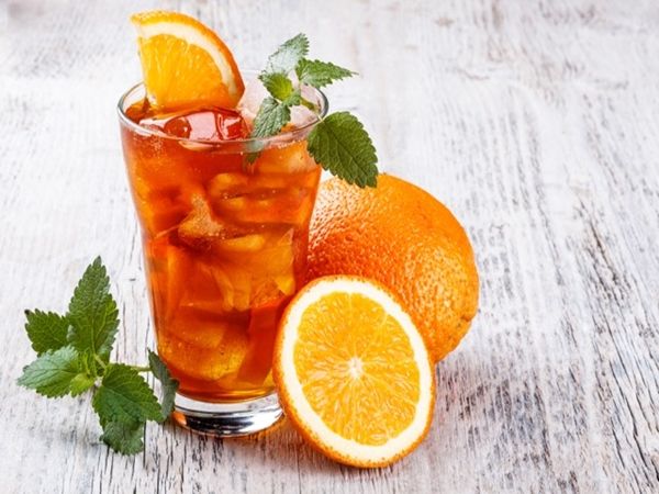 Drink de café com laranja