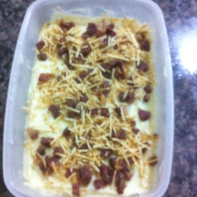 Escondidinho de batata doce com charque