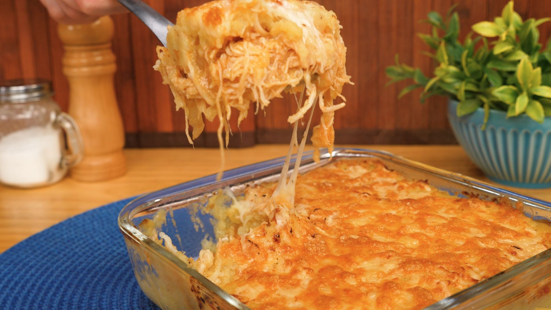 Escondidinho de frango com batata-doce