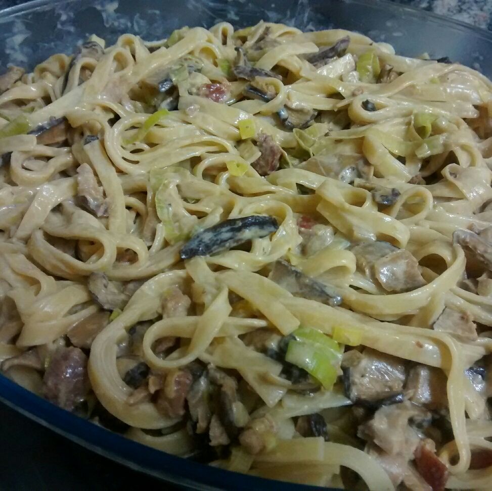 Fettuccine com shitake do Cozzi