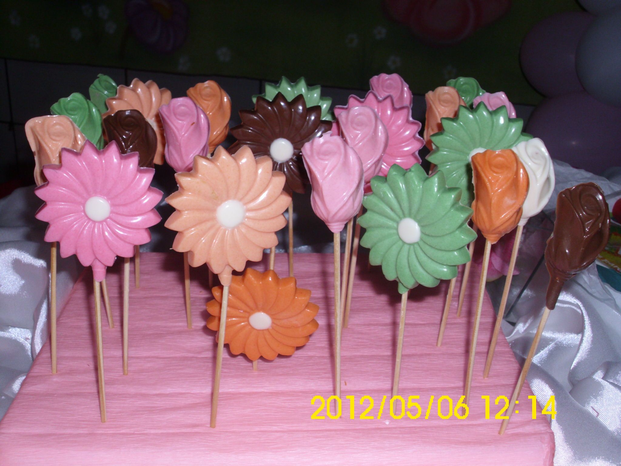 Flores de chocolate