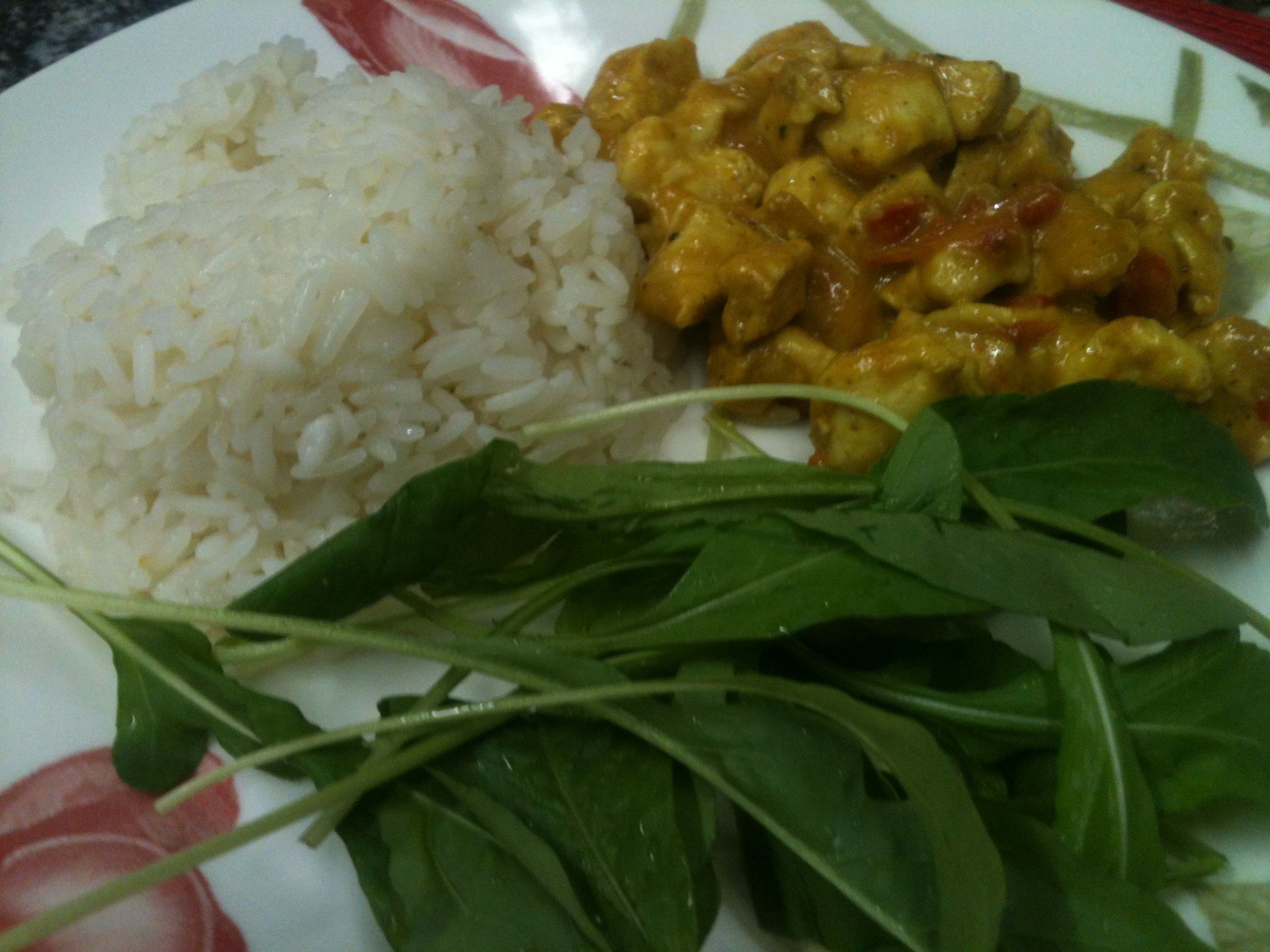 Frango ao curry com coulis de manga