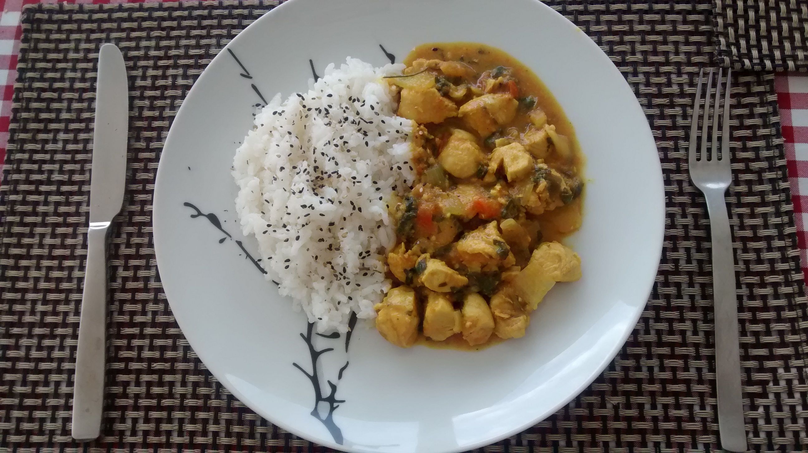 Frango ao curry com laranja