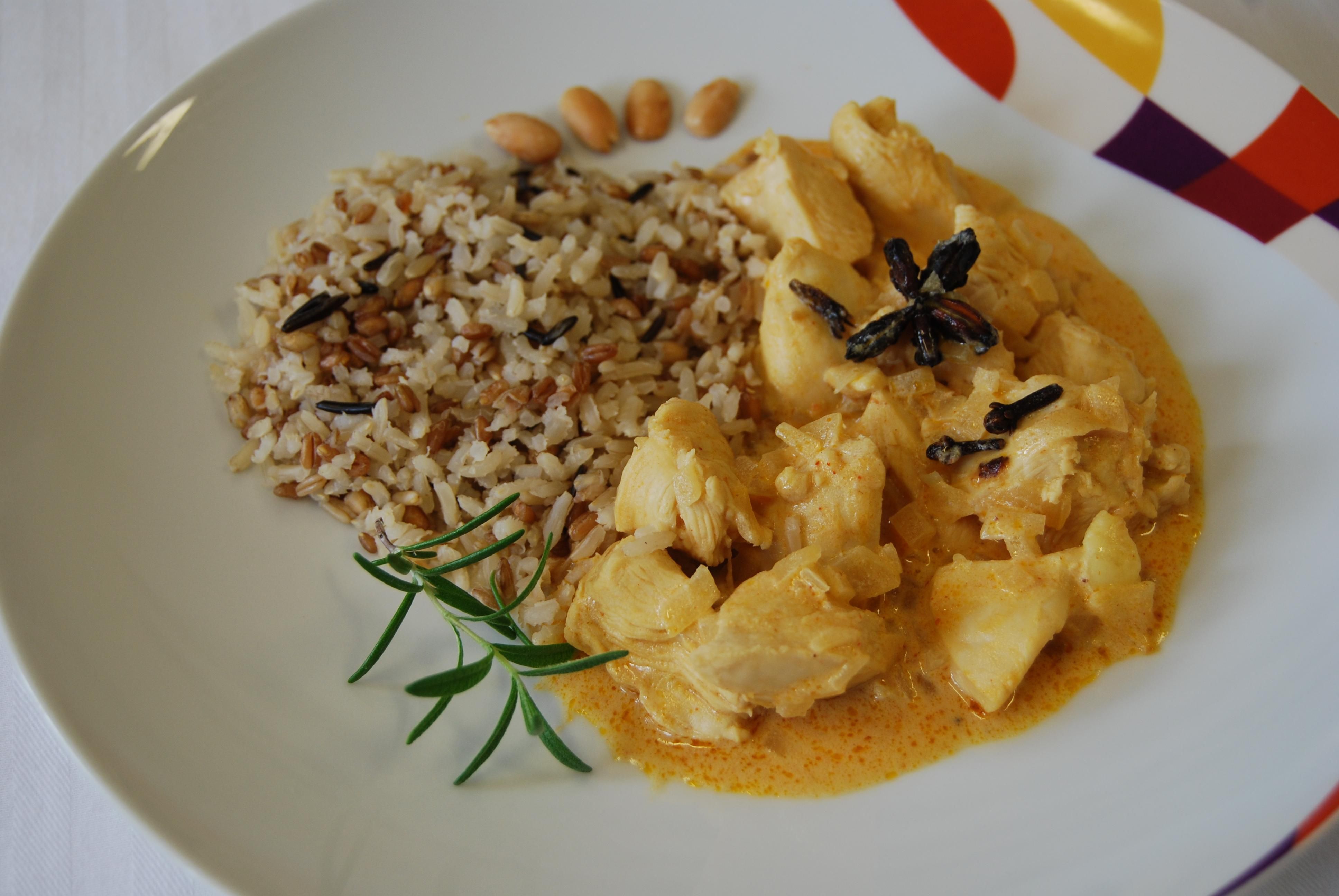 Frango Uau! Com limão e curry (tipo Indiano)