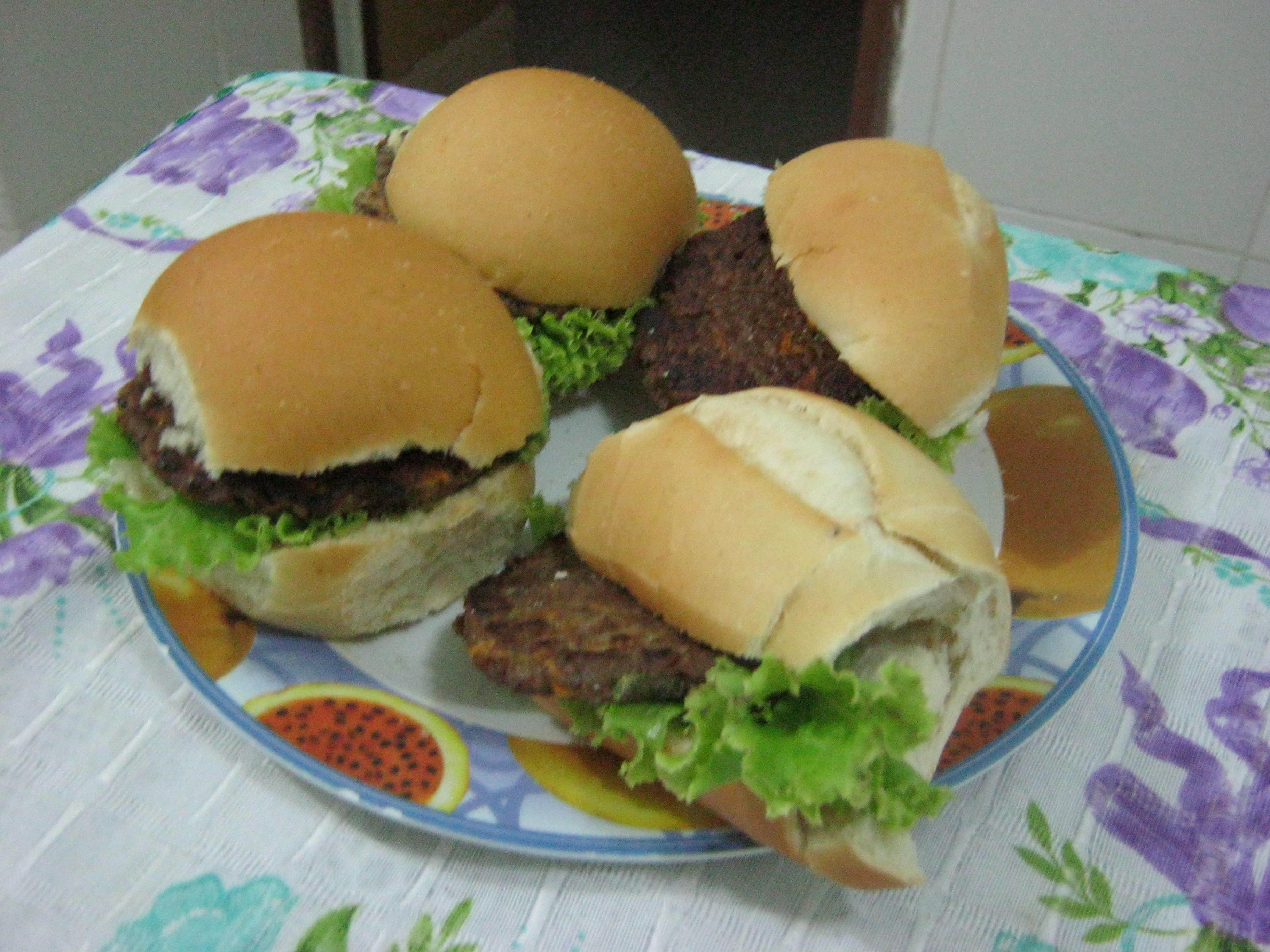 Hamburger de soja com cenoura