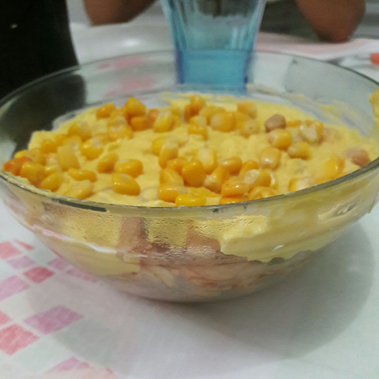 Macarrão com creme de milho