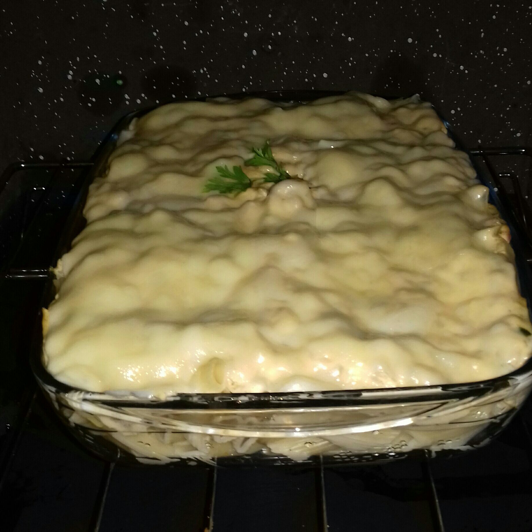 Macarrão com molho branco/forno