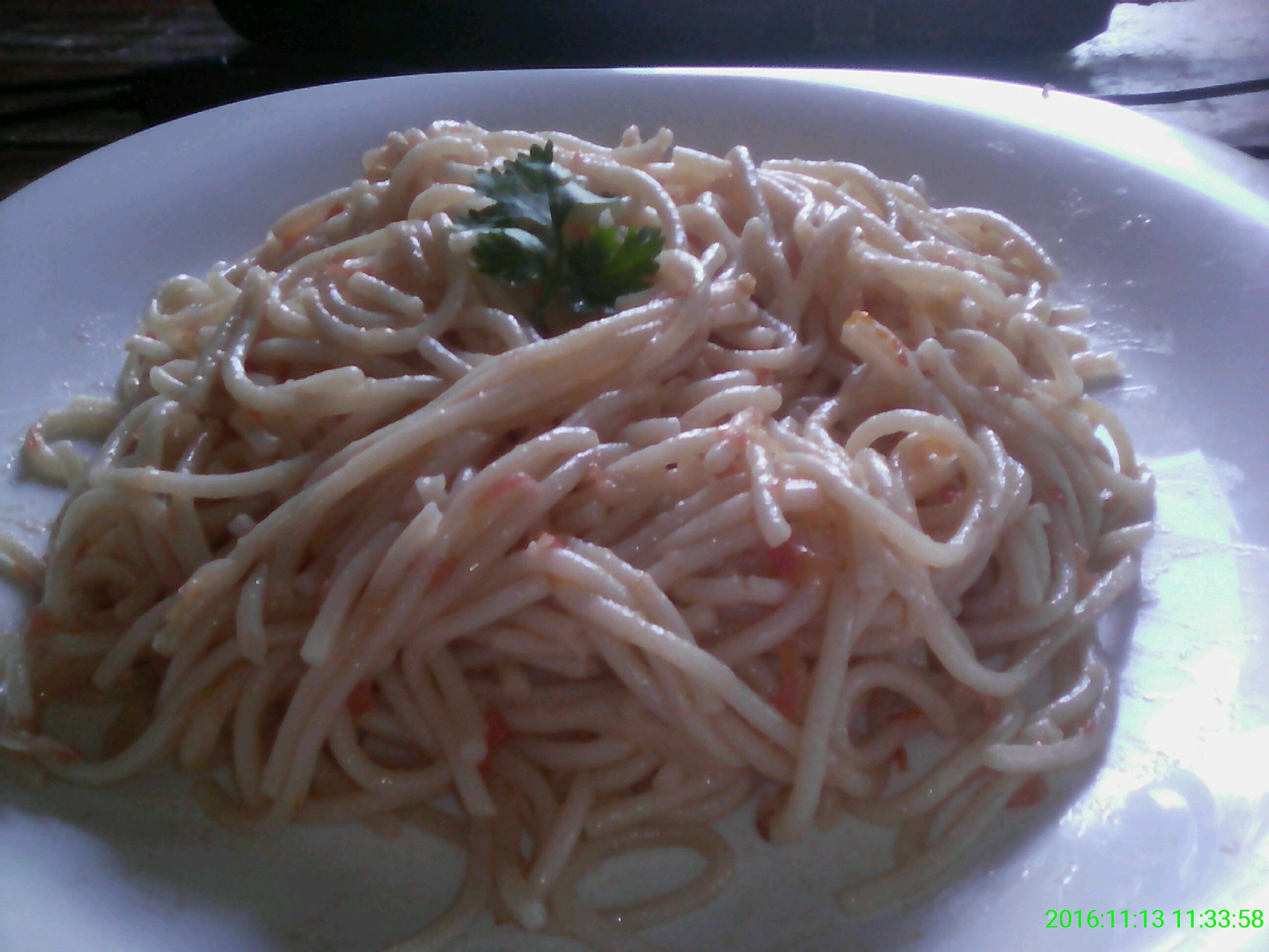 Macarrão com molho caseiro