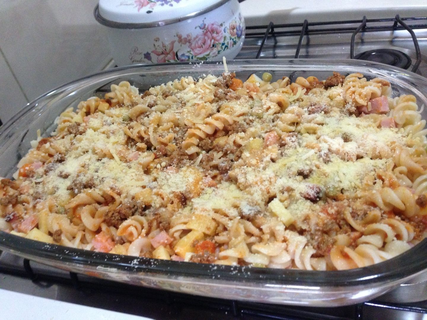 Macarrão cremoso ao forno